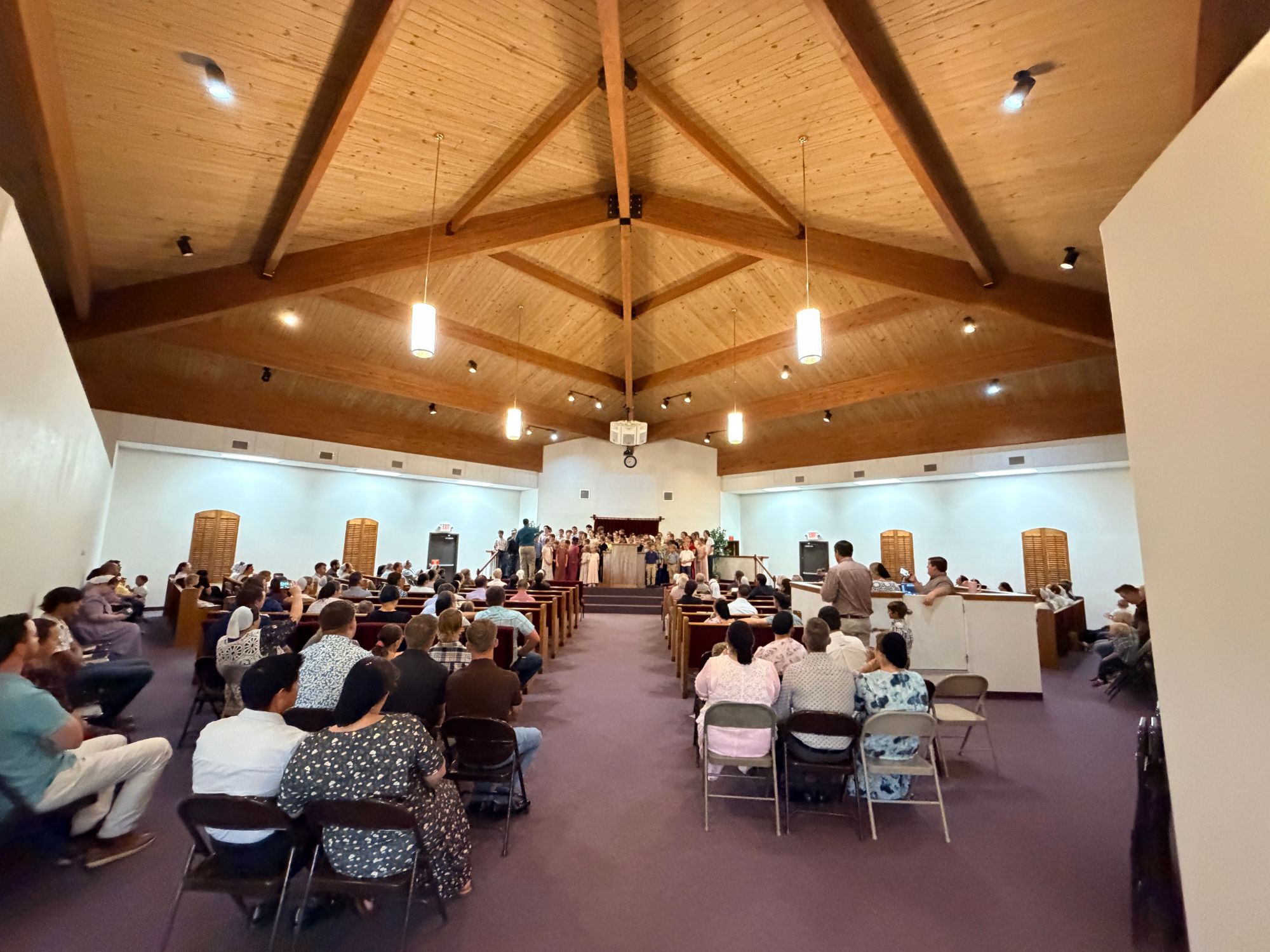 Our congregation gathered together for worship